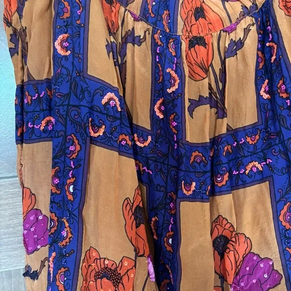 Anthropologie Maeve Beaded Persicum Floral Skirt Size M - Picture 11 of 13